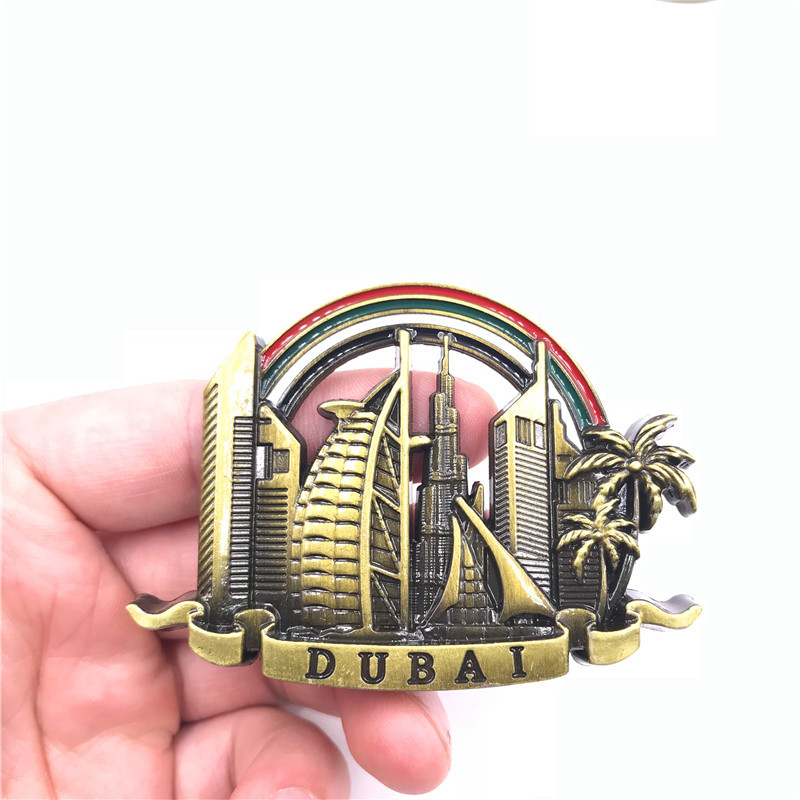 Car Accessories Dubai - Magnes na lodówkę Dubaj Metalowa naklejka