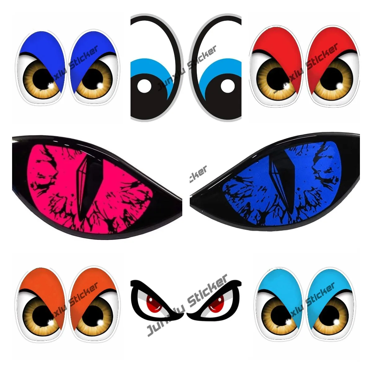 Car Accessories Evil Eye - Naklejka odblaskowa 3D Evil Eyes do