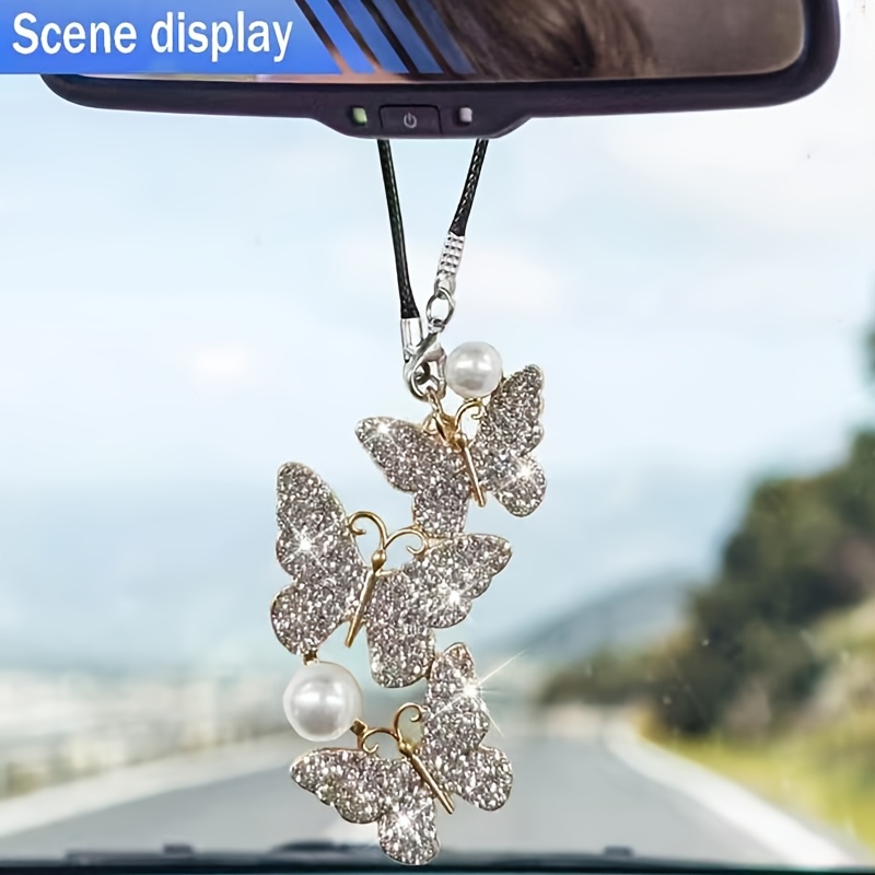 Car Accessories Evil Eye - Zawieszka do samochodu w kształcie motyla,