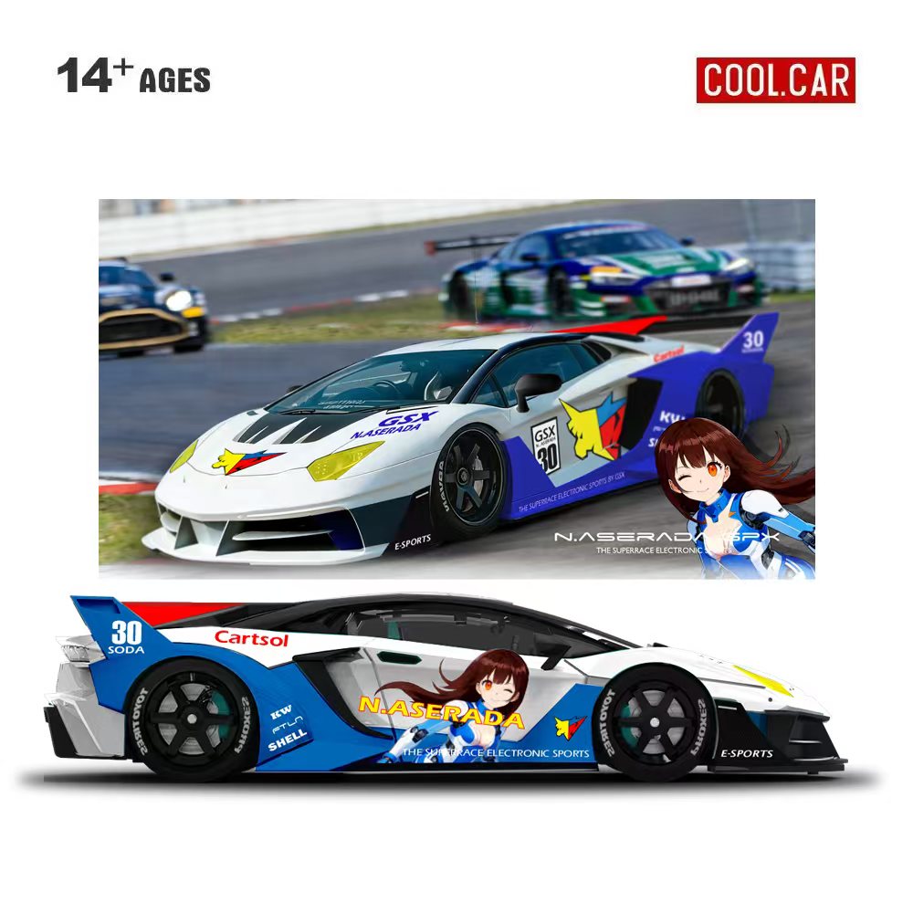 Car Accessories Company - Fajny Samochód 1:64 GTEVO Superrace Elektroniczna