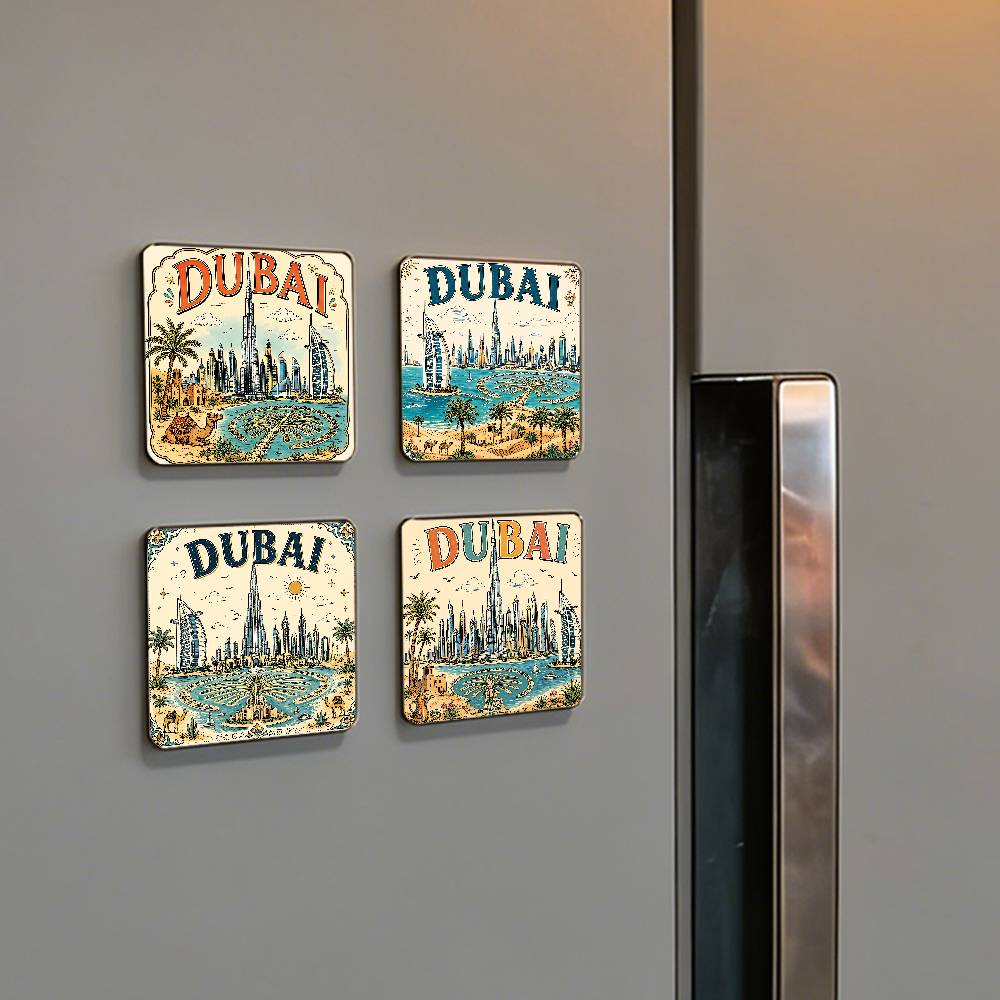 Car Accessories Dubai - Magnes na lodówkę Dubai Art Aesthetics,