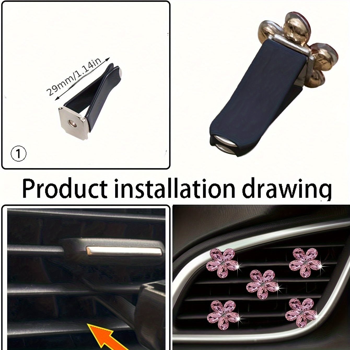 5 szt. Błyszczące Kryształowe  – Car Accessories Evil Eye recenzja i cena