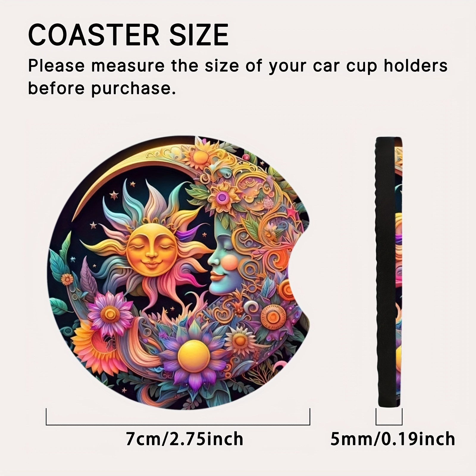 2Pc Color Sun With Moon Foam C – Car Accessories Useful recenzja i cena