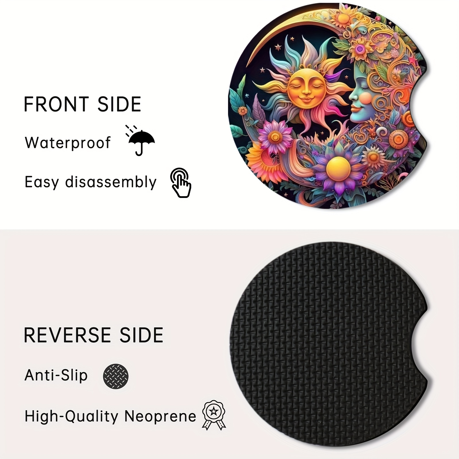 2Pc Color Sun With Moon Foam C – Car Accessories Useful recenzja i cena